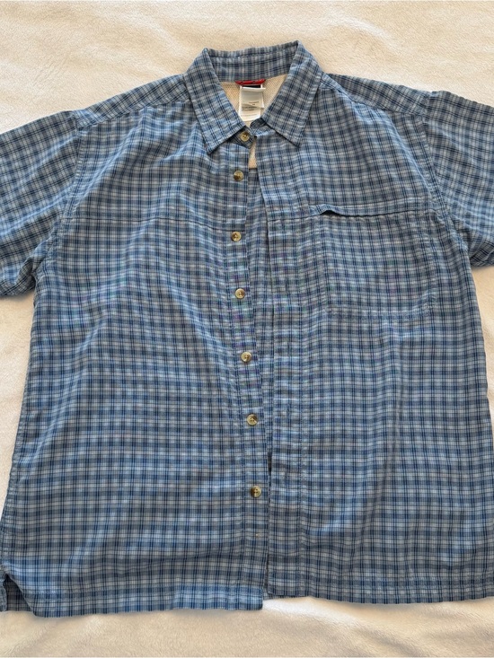 The North Face Other - The North Face Men's Blue Plaid Short-Sleeve Button-Down Shirt